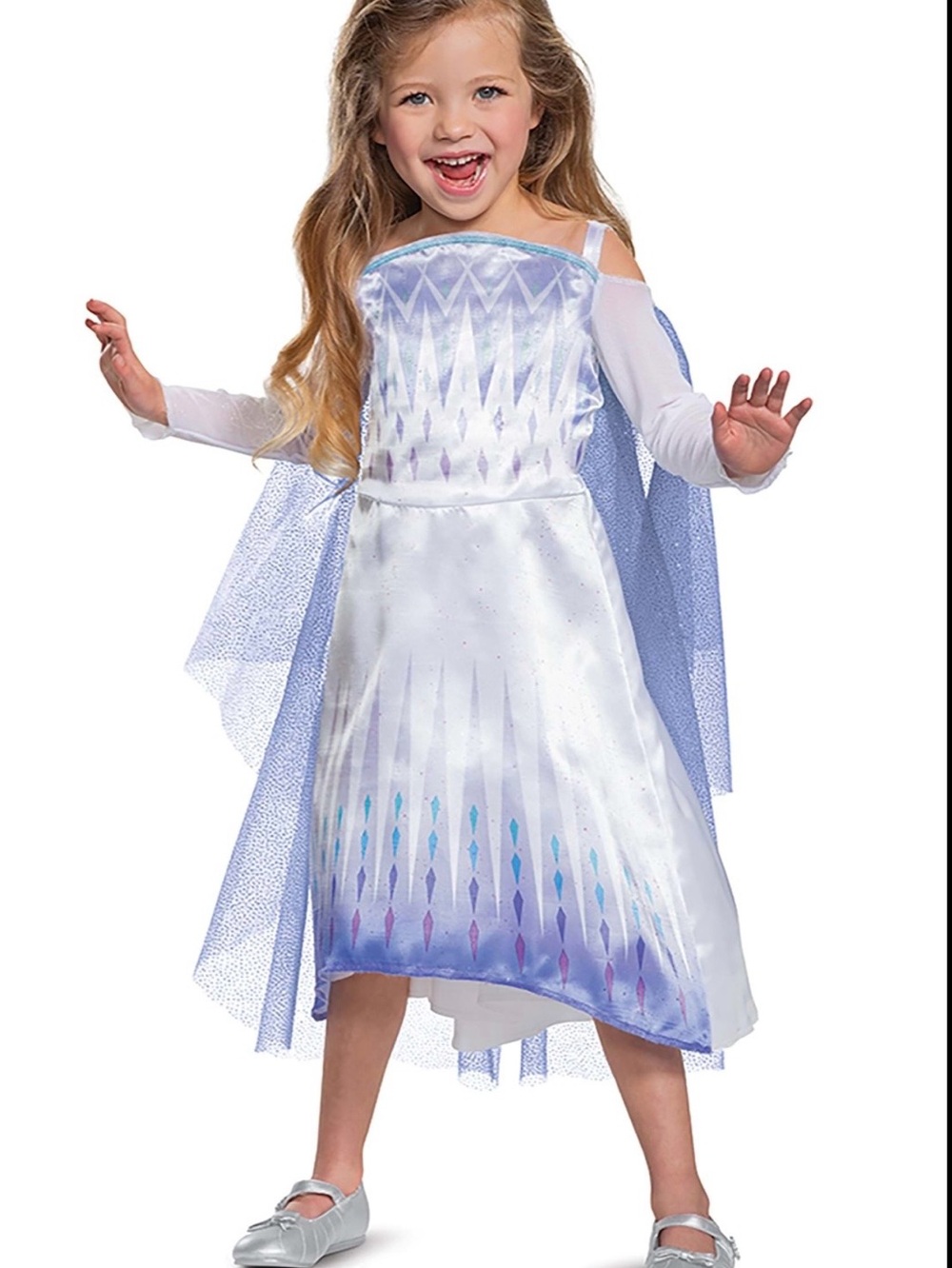NEW Disney Frozen Snow Queen Elsa Sparkle Princess Costume Dress with Necklace